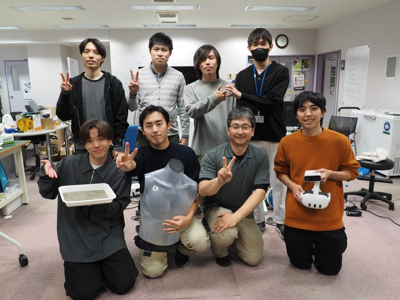 協定校の大和大学から3名の学生さん達が3月のインターンシップ生として佐藤研に滞在してくれました! – 佐藤俊樹研究室, 北陸先端科学技術大学院大学
